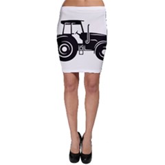 Black-farm-tractor-cut Bodycon Skirt