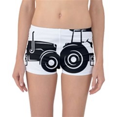 Black-farm-tractor-cut Reversible Boyleg Bikini Bottoms
