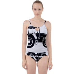 Black-farm-tractor-cut Cut Out Top Tankini Set