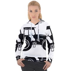 Black-farm-tractor-cut Women s Overhead Hoodie