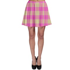 Pink Tartan 4 Skater Skirt