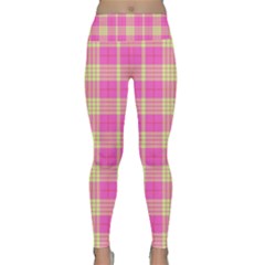 Pink Tartan 4 Lightweight Velour Classic Yoga Leggings