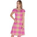 Pink Tartan 4 Classic Short Sleeve Dress View1