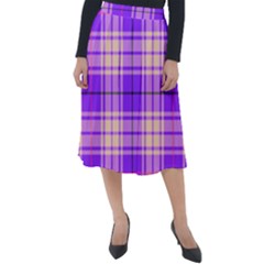 Pink Tartan 6 Classic Velour Midi Skirt  by tartantotartanspink