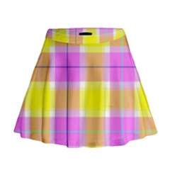 Pink Tartan-8 Mini Flare Skirt