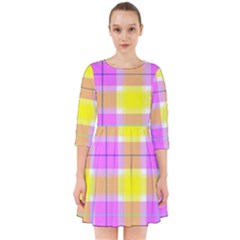 Pink Tartan-8 Smock Dress by tartantotartanspink