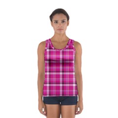 Pink Tartan-9 Sport Tank Top  by tartantotartanspink