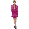 Pink Tartan-9 Mini Skater Shirt Dress View2