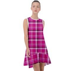 Pink Tartan-9 Frill Swing Dress by tartantotartanspink