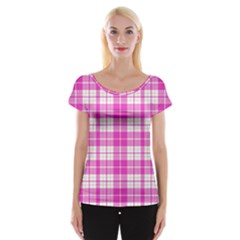 Pink Tartan Cap Sleeve Top by tartantotartanspink