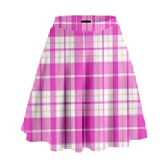 Pink Tartan High Waist Skirt by tartantotartanspink