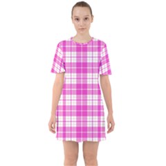 Pink Tartan Sixties Short Sleeve Mini Dress by tartantotartanspink