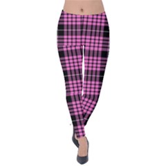 Pink Tartan 3 Velvet Leggings by tartantotartanspink