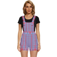 Pink Tartan 5 Short Overalls by tartantotartanspink