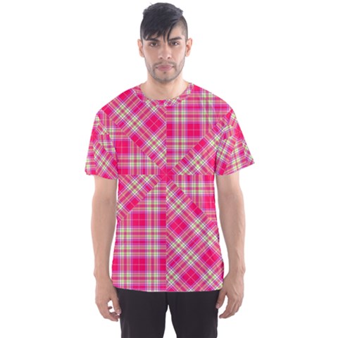 Pink Tartan-10 Men s Sport Mesh Tee by tartantotartanspink