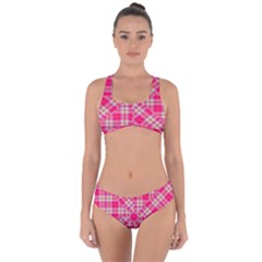 Pink Tartan-10 Criss Cross Bikini Set by tartantotartanspink