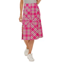 Pink Tartan-10 Midi Panel Skirt by tartantotartanspink