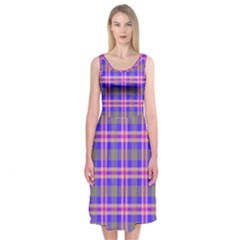 Tartan Purple Midi Sleeveless Dress by tartantotartanspink