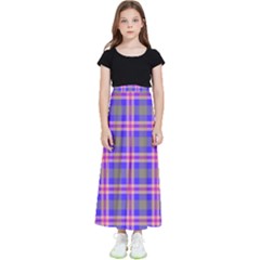 Tartan Purple Kids  Flared Maxi Skirt by tartantotartanspink