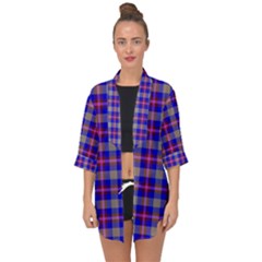 Tartan 2 Open Front Chiffon Kimono by tartantotartanspink