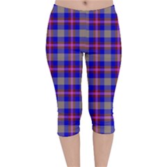 Tartan 2 Velvet Capri Leggings  by tartantotartanspink