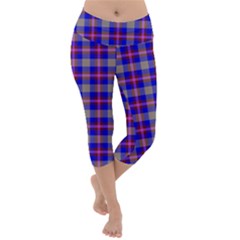 Tartan 2 Lightweight Velour Capri Yoga Leggings by tartantotartanspink