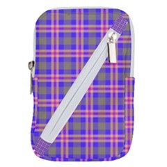 Tartan Purple Belt Pouch Bag (small) by tartantotartanspink2