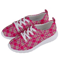 Pink Tartan-10 Women s Lightweight Sports Shoes