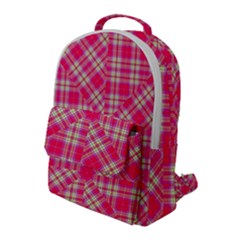 Pink Tartan-10 Flap Pocket Backpack (large) by tartantotartanspink2
