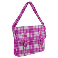 Pink Tartan Buckle Messenger Bag