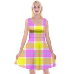 Pink Tartan-8 Reversible Velvet Sleeveless Dress by tartantotartanspink2