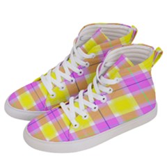 Pink Tartan-8 Women s Hi-top Skate Sneakers by tartantotartanspink2