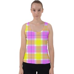 Pink Tartan-8 Velvet Tank Top by tartantotartanspink2