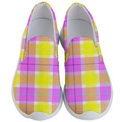 Pink Tartan-8 Men s Lightweight Slip Ons