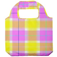 Pink Tartan-8 Foldable Grocery Recycle Bag