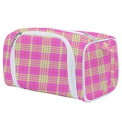 Pink Tartan 4 Toiletries Pouch