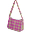 Pink Tartan 4 Zip Up Shoulder Bag View2