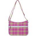 Pink Tartan 4 Zip Up Shoulder Bag View3