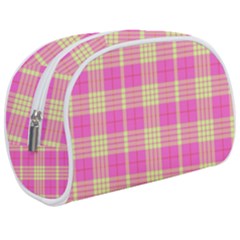 Pink Tartan 4 Make Up Case (Medium)