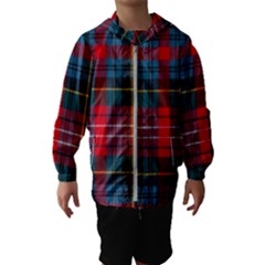 Caledonia Modern Tartan Kids  Hooded Windbreaker by tartantotartansred