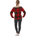 Boyd Modern Tartan 2 Off Shoulder Long Sleeve Velour Top View2