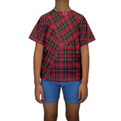 Boyd Modern Tartan Kids  Short Sleeve Swimwear by tartantotartansred