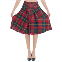 Boyd Modern Tartan Flared Midi Skirt