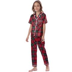 Boyd Modern Tartan Kids  Satin Short Sleeve Pajamas Set by tartantotartansred