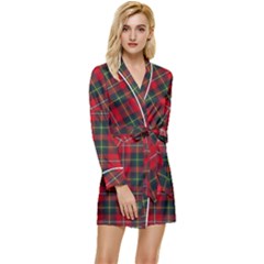 Boyd Modern Tartan Long Sleeve Satin Robe by tartantotartansred