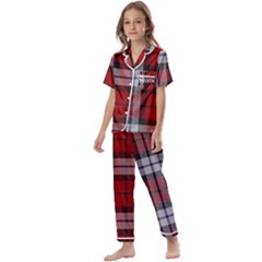 Brodie Dress Tartan Kids  Satin Short Sleeve Pajamas Set by tartantotartansred