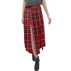 Brodie Clan Tartan 2 Velour Split Maxi Skirt by tartantotartansred