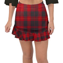 Cameron Clan Modern Tartan Fishtail Mini Chiffon Skirt