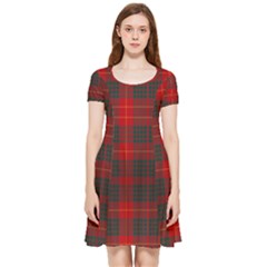 Cameron Clan Modern Tartan Inside Out Cap Sleeve Dress by tartantotartansred