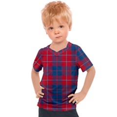 Galloway Red Modern Tartan Kids  Sports Tee